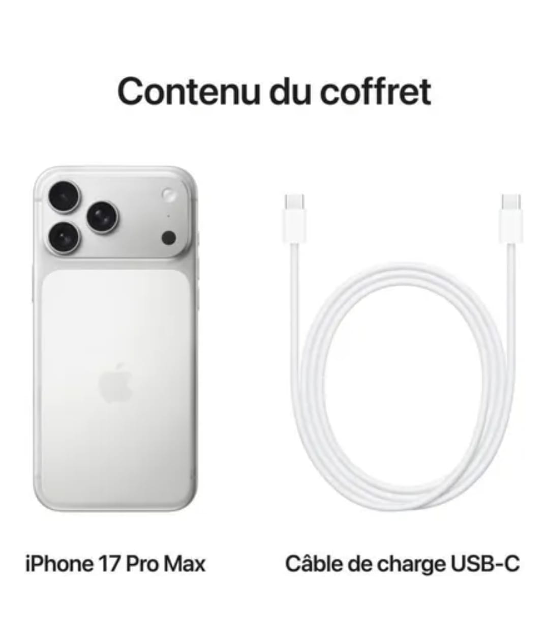 iPhone 17 Pro Max – 256GB – Neuf | Noir & Blanc